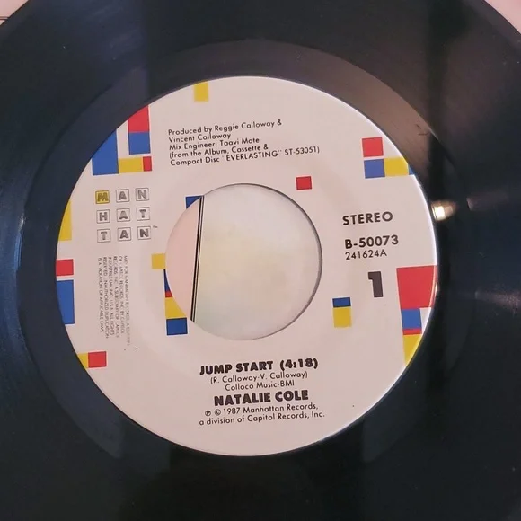 2/$8 VINYL Natalie Cole Jumpstart and More Than The Stars 45rpm 7" - Picture 3 of 4